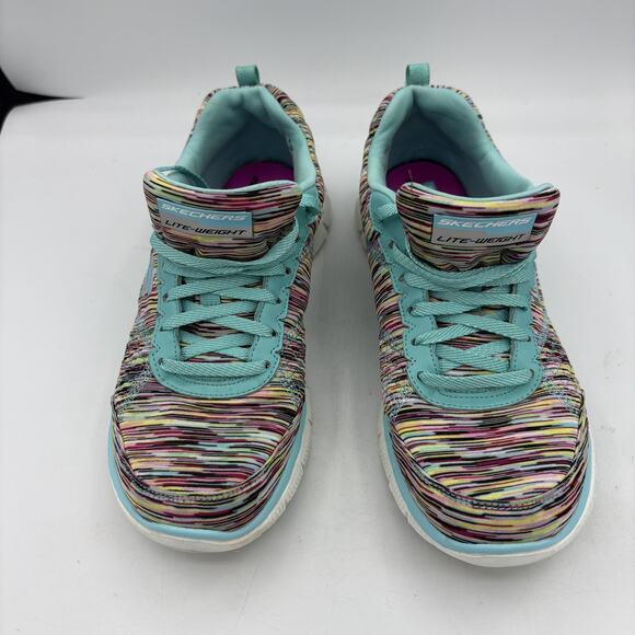 Skechers Lite Weight Shoes Womens Size 10 Multicolor Flex Sole Memory Foam Sneak - Picture 3 of 9
